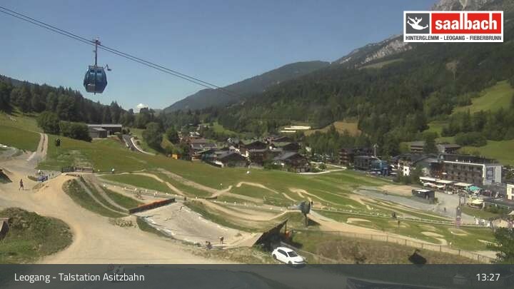 Archiv Foto Webcam Asitzbahn Talstation in Leogang