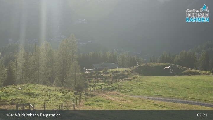 Archiv Foto Webcam Waldalmbahn Bergstation (Rauris)