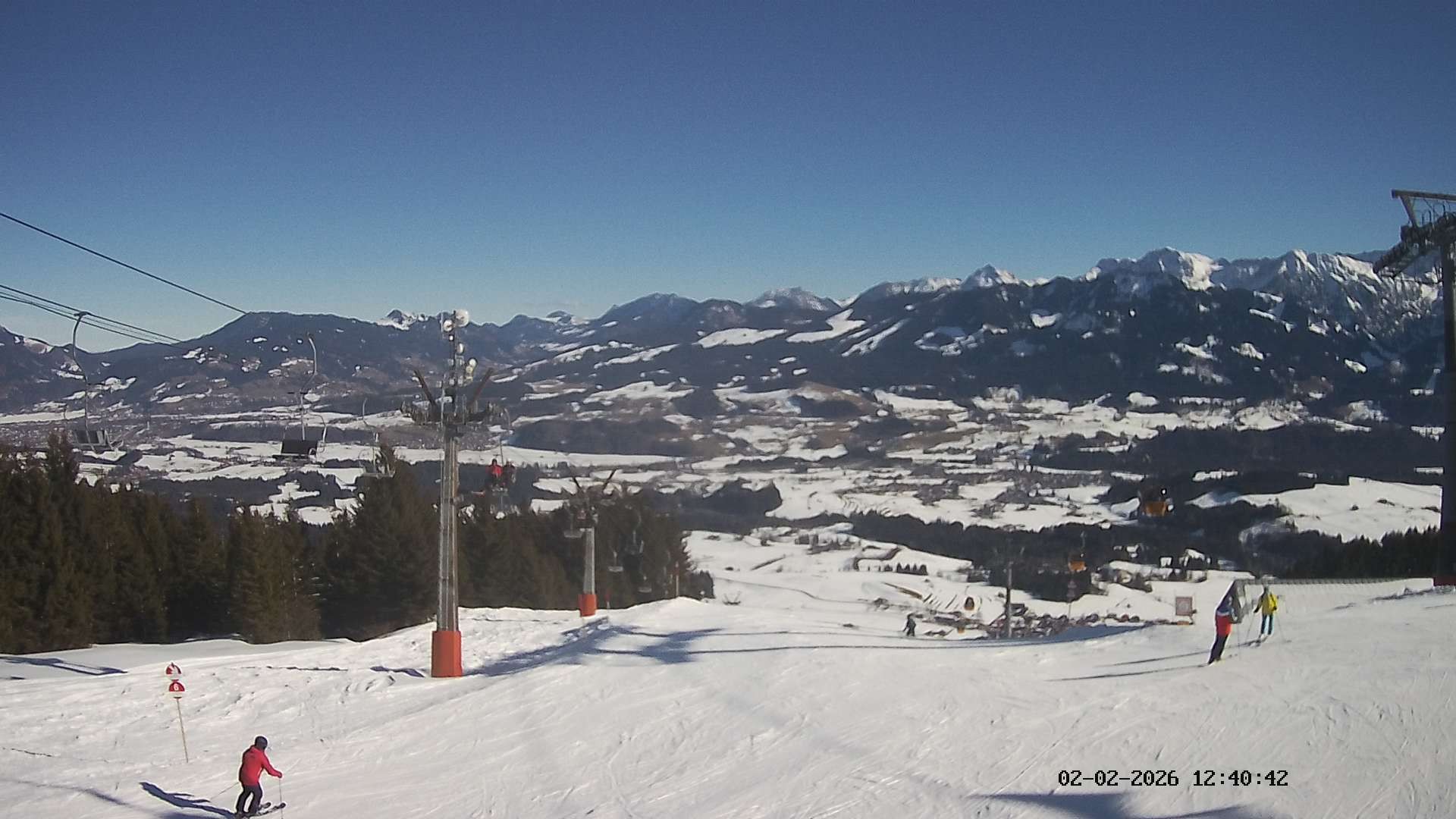 Archiv Foto Webcam Ausblick Mittelstation Hörnerbahn