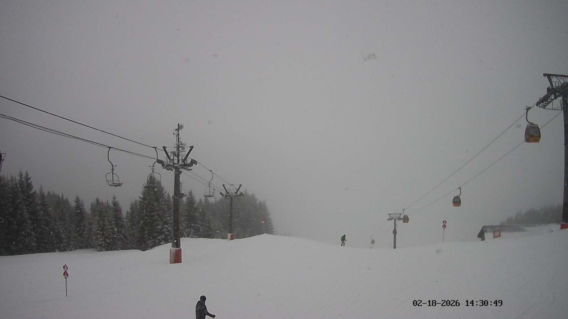 Archiv Foto Webcam Ausblick Mittelstation Hörnerbahn