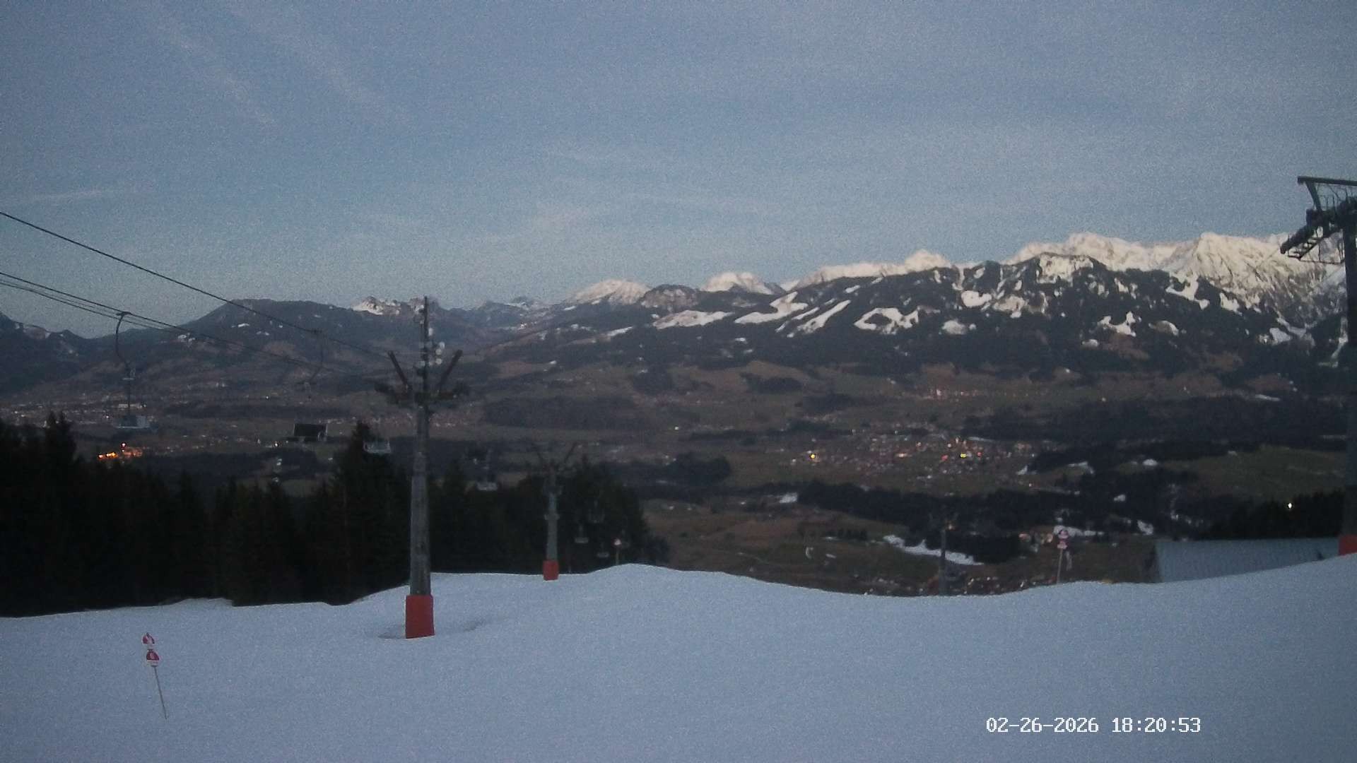 Archived image Webcam Hörnerbahn Bolsterlang