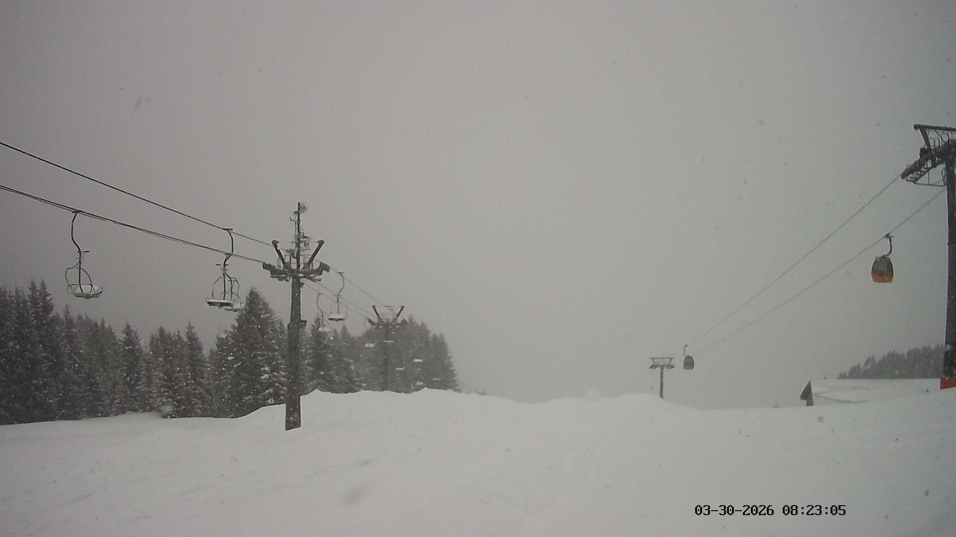 Archiv Foto Webcam Ausblick Mittelstation Hörnerbahn