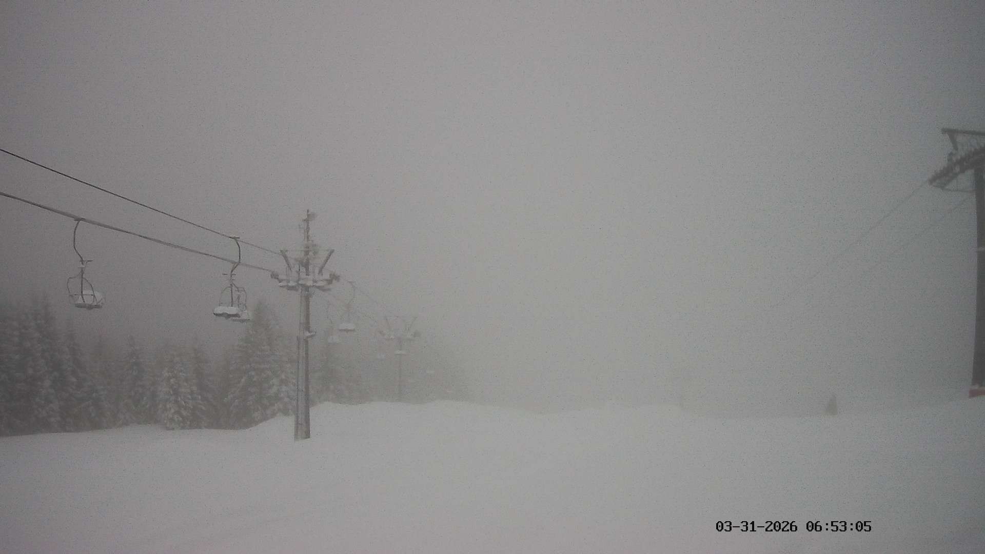 Archiv Foto Webcam Ausblick Mittelstation Hörnerbahn