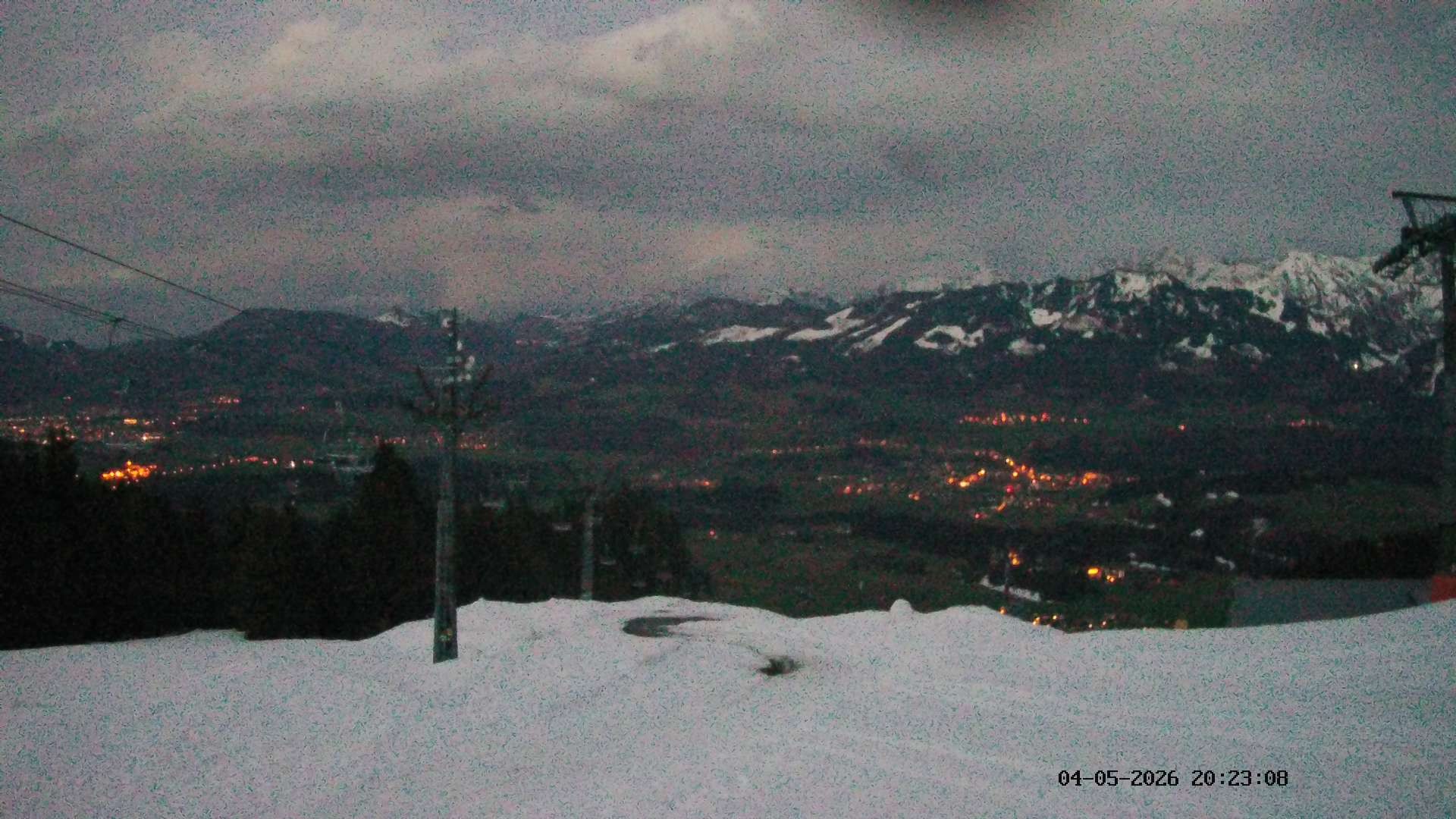 Archiv Foto Webcam Ausblick Mittelstation Hörnerbahn