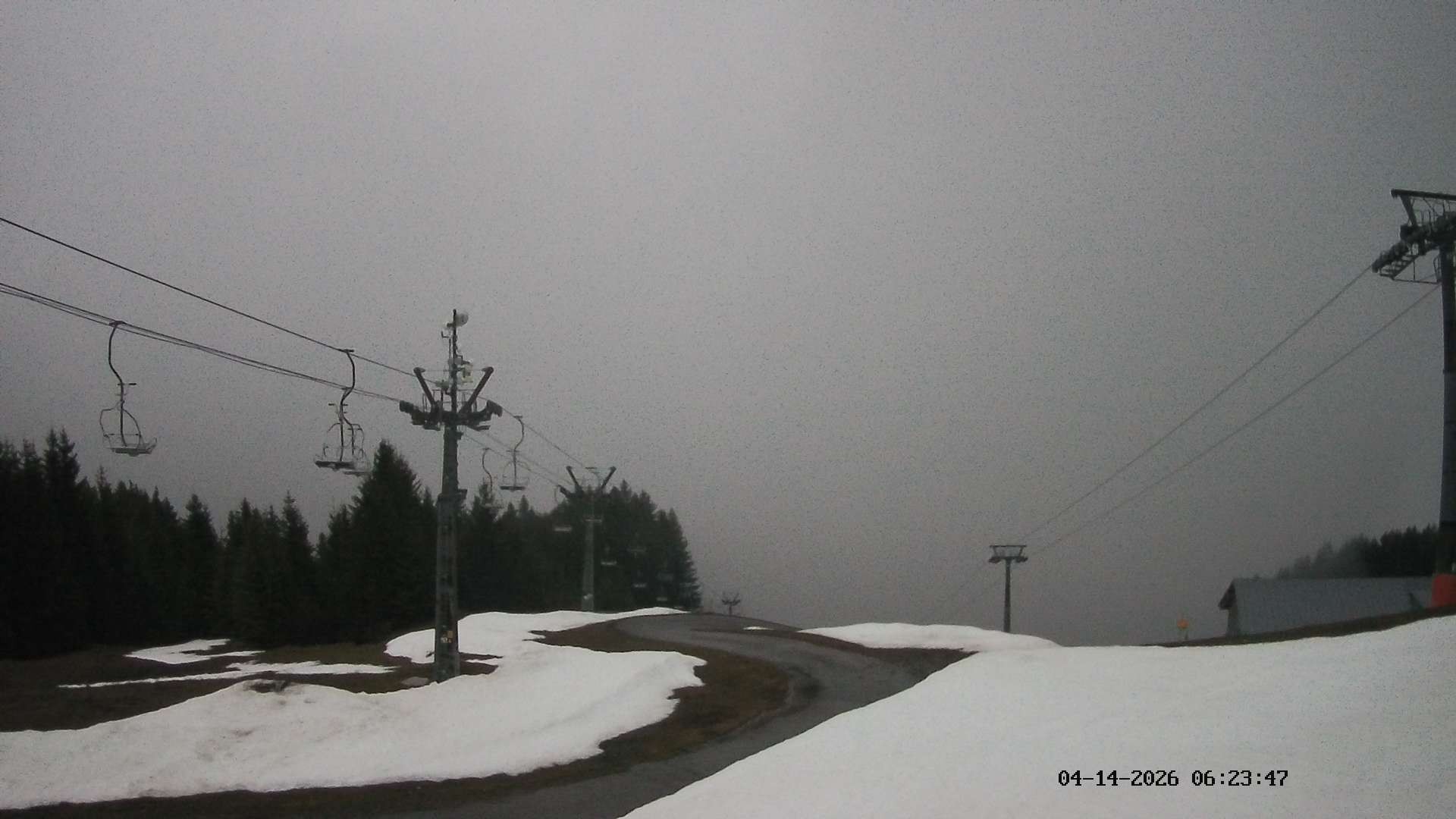 Archiv Foto Webcam Ausblick Mittelstation Hörnerbahn