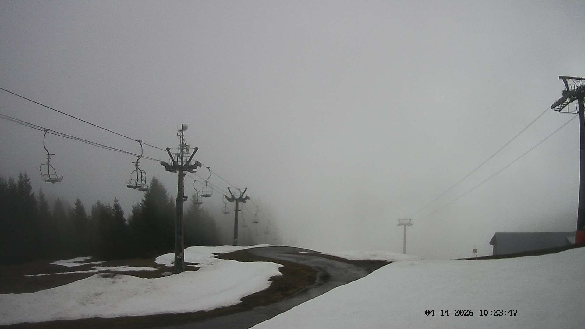 Archiv Foto Webcam Ausblick Mittelstation Hörnerbahn