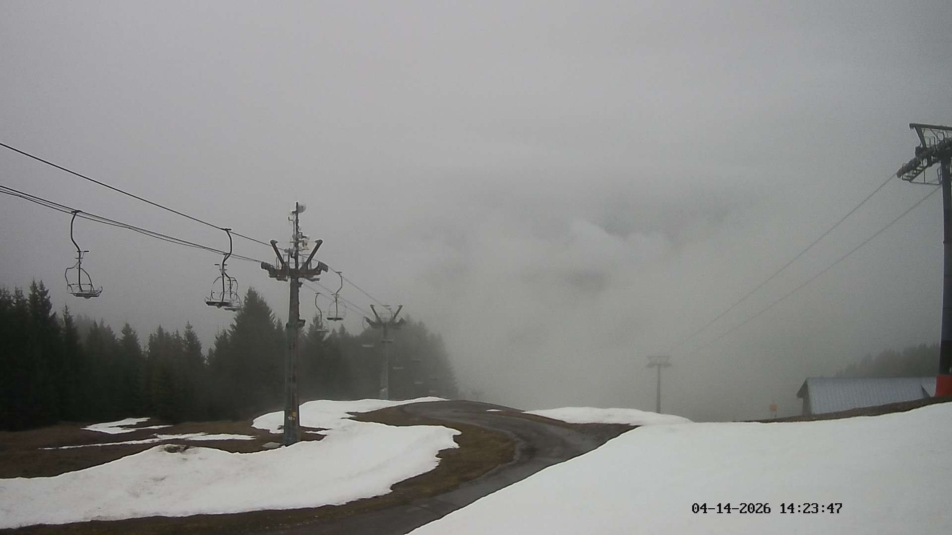 Archiv Foto Webcam Ausblick Mittelstation Hörnerbahn