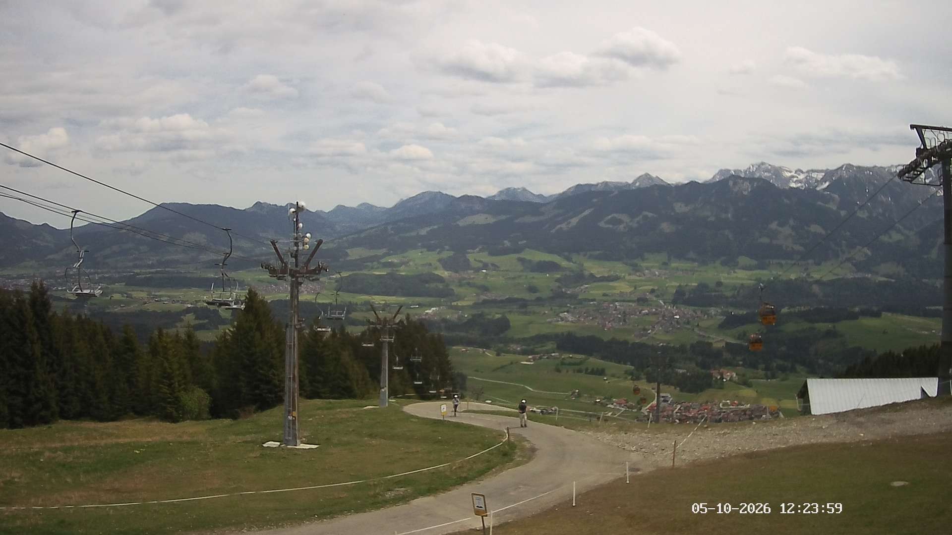 Archiv Foto Webcam Ausblick Mittelstation Hörnerbahn