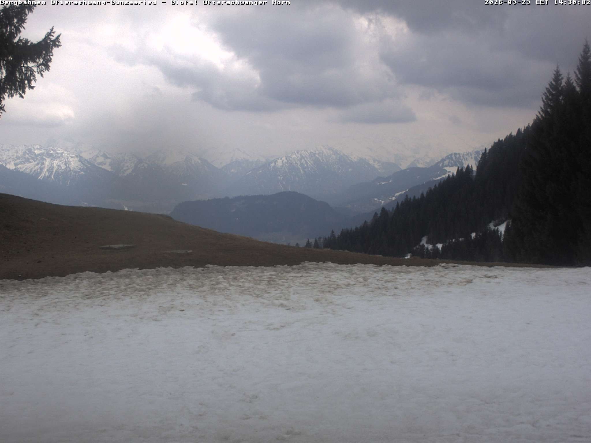Archiv Foto Webcam Gipfel Ofterschwanger Horn, 1.406 m
