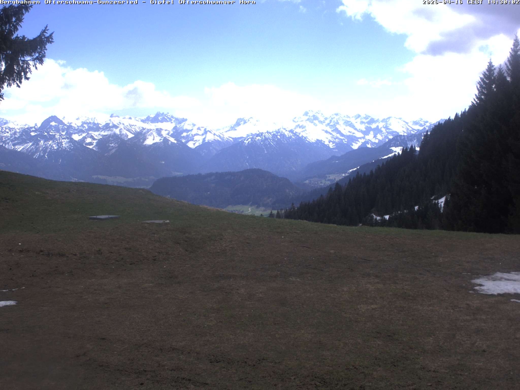 Archiv Foto Webcam Gipfel Ofterschwanger Horn, 1.406 m