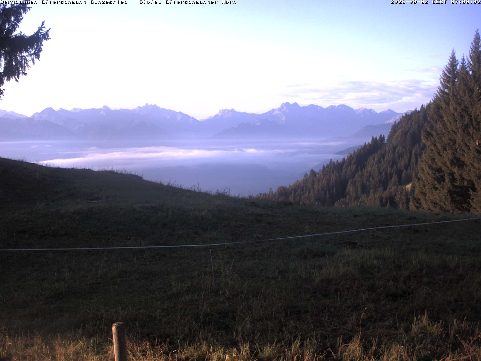 Archiv Foto Webcam Gipfel Ofterschwanger Horn, 1.406 m
