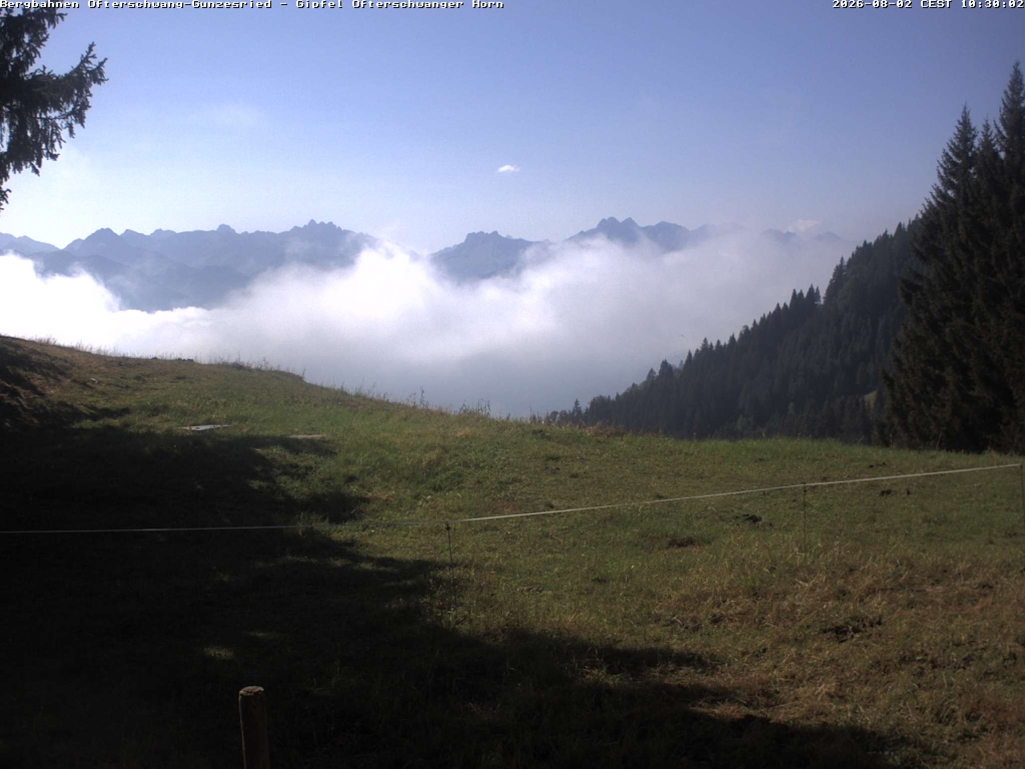 Archiv Foto Webcam Gipfel Ofterschwanger Horn, 1.406 m
