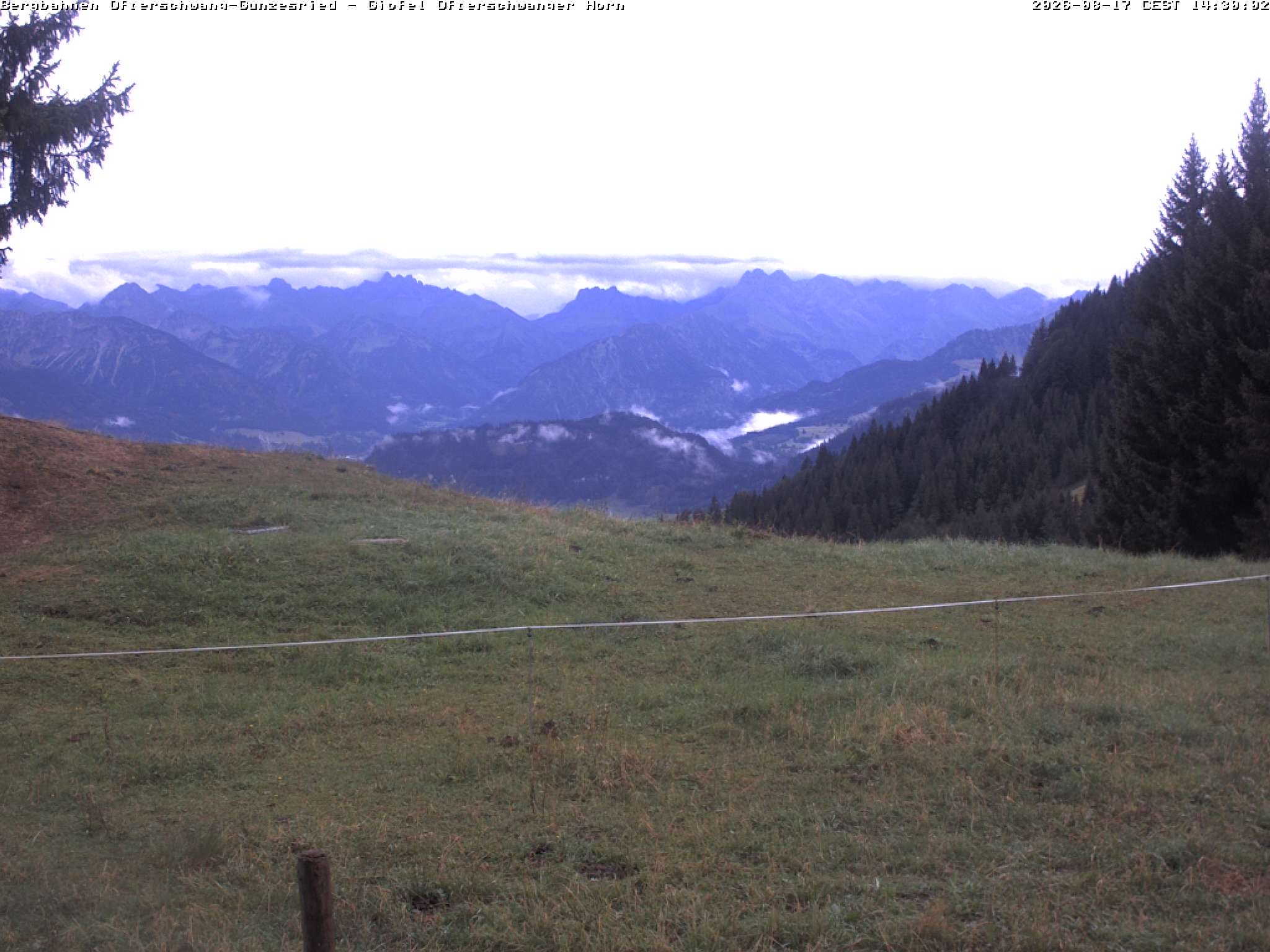 Archiv Foto Webcam Gipfel Ofterschwanger Horn, 1.406 m