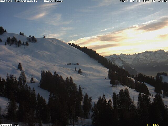 Archiv Foto Webcam Bärenfang, Hochstuckli Sattel