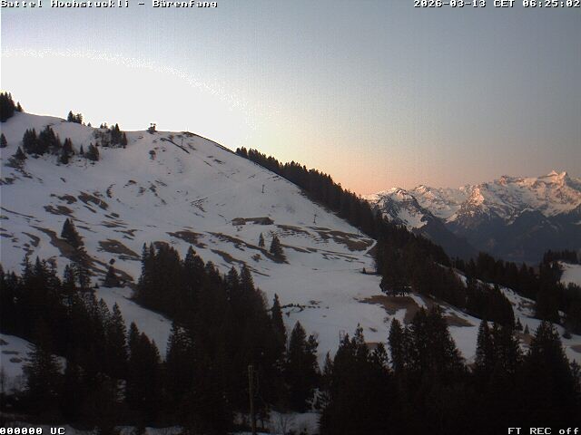 Archiv Foto Webcam Bärenfang, Hochstuckli Sattel