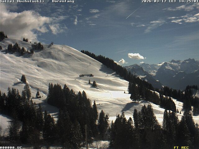 Archiv Foto Webcam Bärenfang, Hochstuckli Sattel