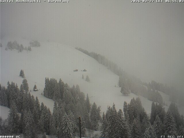 Archived image Webcam mountain restaurant Bärenfang, Hochstuckli Sattel