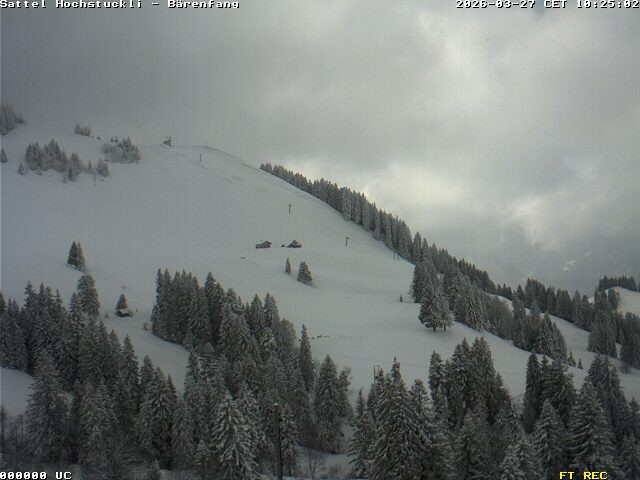 Archived image Webcam mountain restaurant Bärenfang, Hochstuckli Sattel