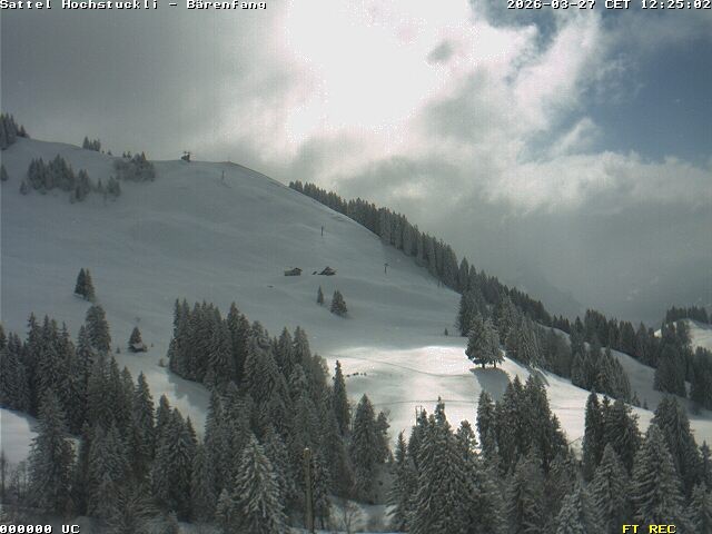 Archived image Webcam mountain restaurant Bärenfang, Hochstuckli Sattel