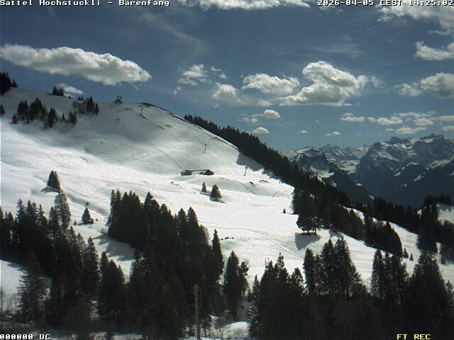 Archived image Webcam mountain restaurant Bärenfang, Hochstuckli Sattel
