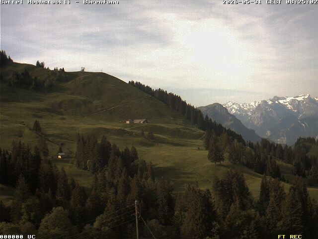 Archived image Webcam mountain restaurant Bärenfang, Hochstuckli Sattel