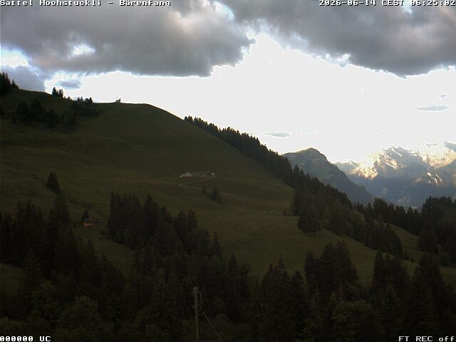 Archived image Webcam mountain restaurant Bärenfang, Hochstuckli Sattel