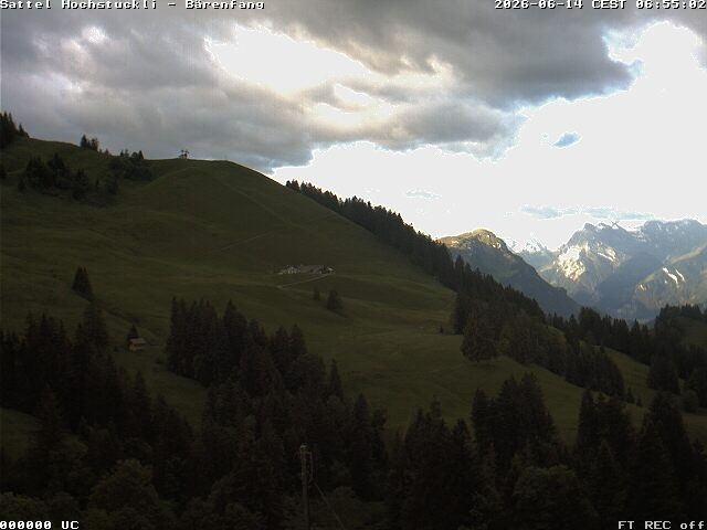 Archived image Webcam mountain restaurant Bärenfang, Hochstuckli Sattel
