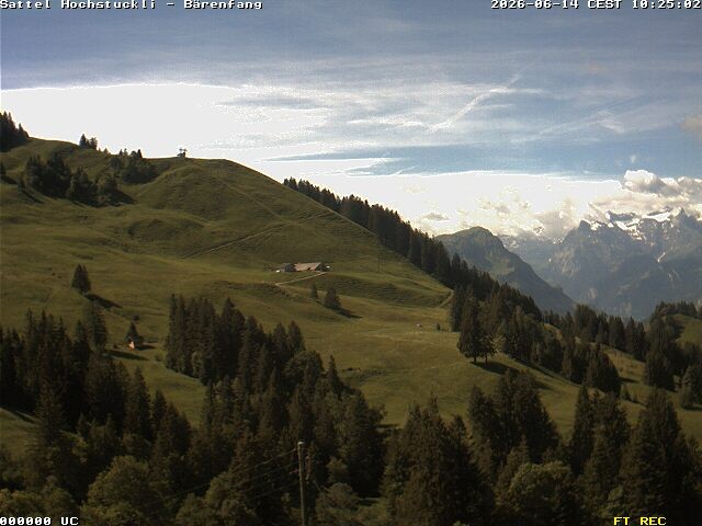 Archived image Webcam mountain restaurant Bärenfang, Hochstuckli Sattel