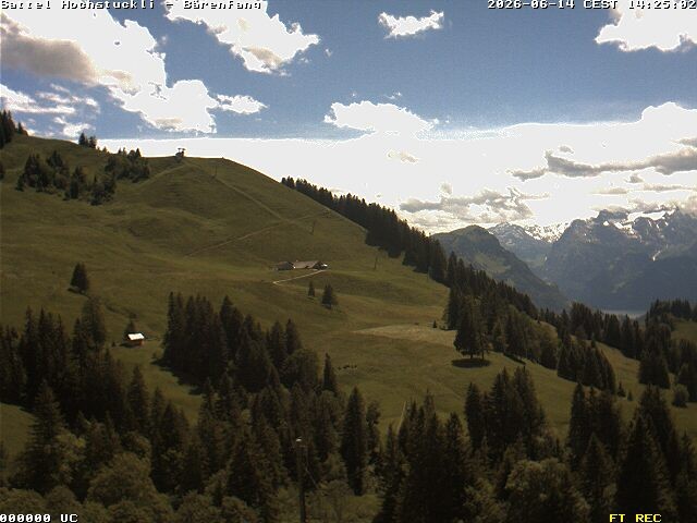 Archived image Webcam mountain restaurant Bärenfang, Hochstuckli Sattel
