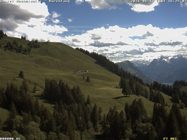 Archived image Webcam mountain restaurant Bärenfang, Hochstuckli Sattel
