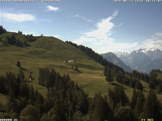 Archiv Foto Webcam Bärenfang, Hochstuckli Sattel