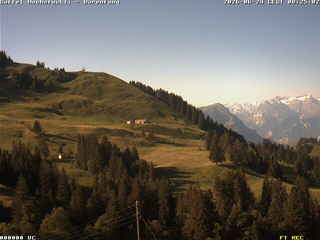 Archiv Foto Webcam Bärenfang, Hochstuckli Sattel
