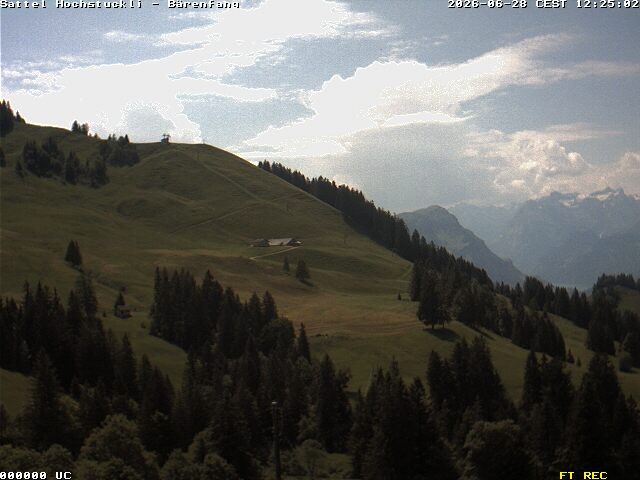 Archived image Webcam mountain restaurant Bärenfang, Hochstuckli Sattel