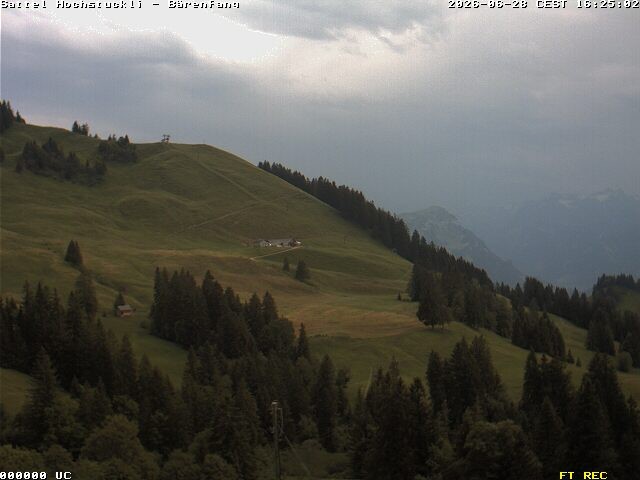Archived image Webcam mountain restaurant Bärenfang, Hochstuckli Sattel