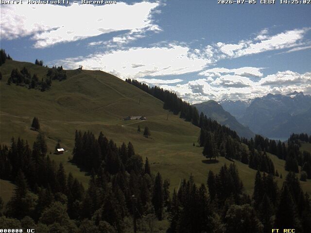 Archived image Webcam mountain restaurant Bärenfang, Hochstuckli Sattel