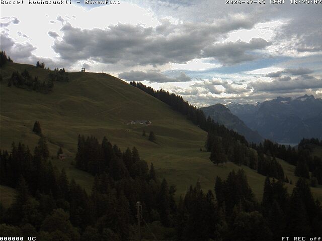 Archived image Webcam mountain restaurant Bärenfang, Hochstuckli Sattel