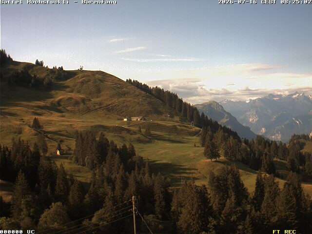 Archived image Webcam mountain restaurant Bärenfang, Hochstuckli Sattel