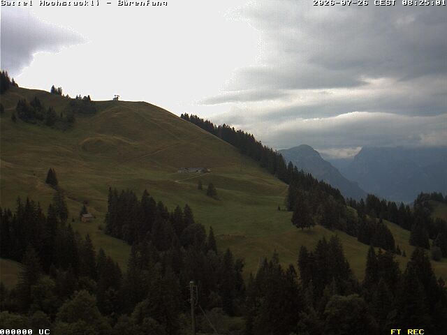 Archived image Webcam mountain restaurant Bärenfang, Hochstuckli Sattel