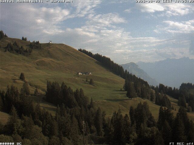 Archived image Webcam mountain restaurant Bärenfang, Hochstuckli Sattel