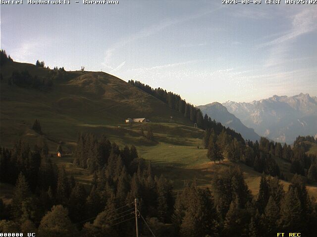 Archived image Webcam mountain restaurant Bärenfang, Hochstuckli Sattel