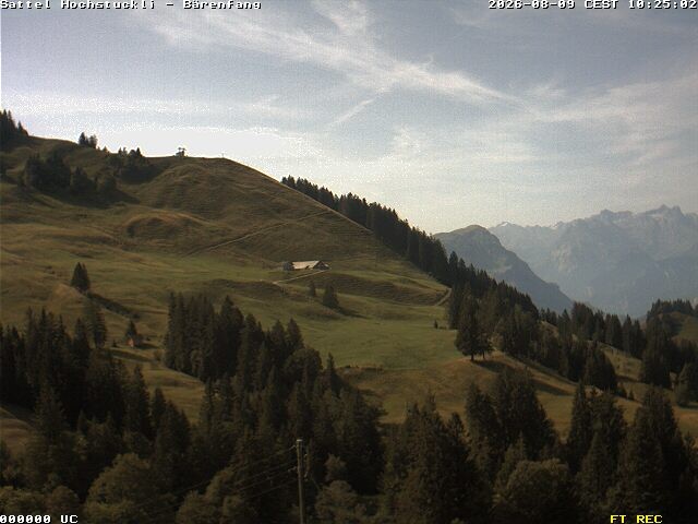 Archived image Webcam mountain restaurant Bärenfang, Hochstuckli Sattel