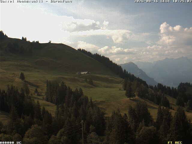 Archived image Webcam mountain restaurant Bärenfang, Hochstuckli Sattel