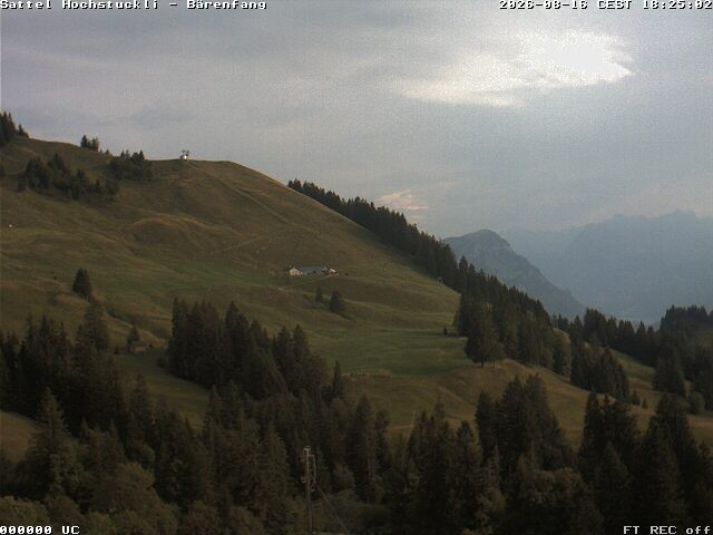 Archived image Webcam mountain restaurant Bärenfang, Hochstuckli Sattel