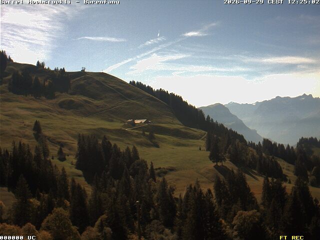 Archived image Webcam mountain restaurant Bärenfang, Hochstuckli Sattel