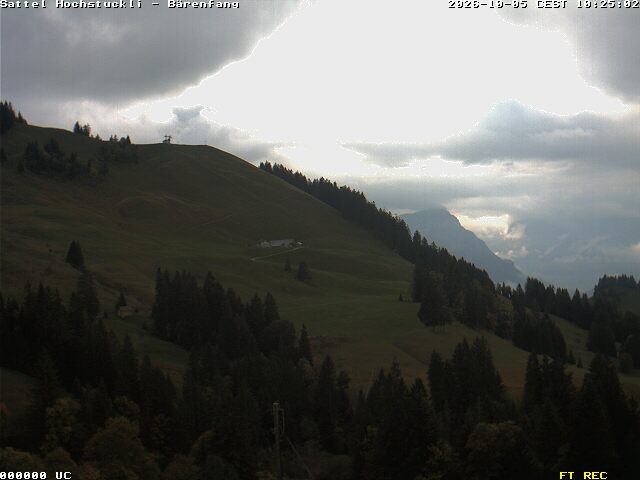 Archived image Webcam mountain restaurant Bärenfang, Hochstuckli Sattel