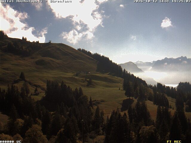 Archived image Webcam mountain restaurant Bärenfang, Hochstuckli Sattel