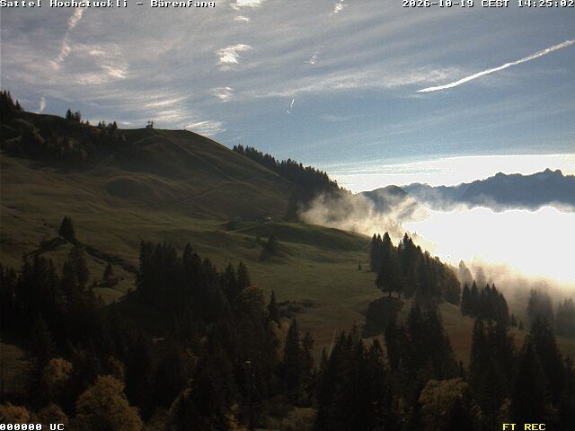 Archived image Webcam mountain restaurant Bärenfang, Hochstuckli Sattel