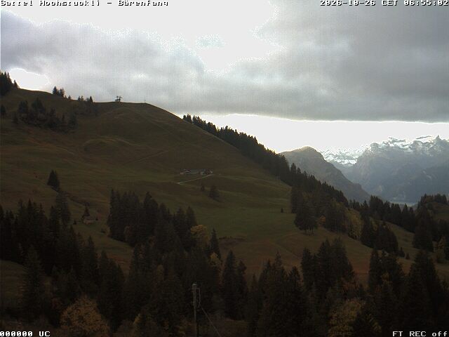 Archived image Webcam mountain restaurant Bärenfang, Hochstuckli Sattel
