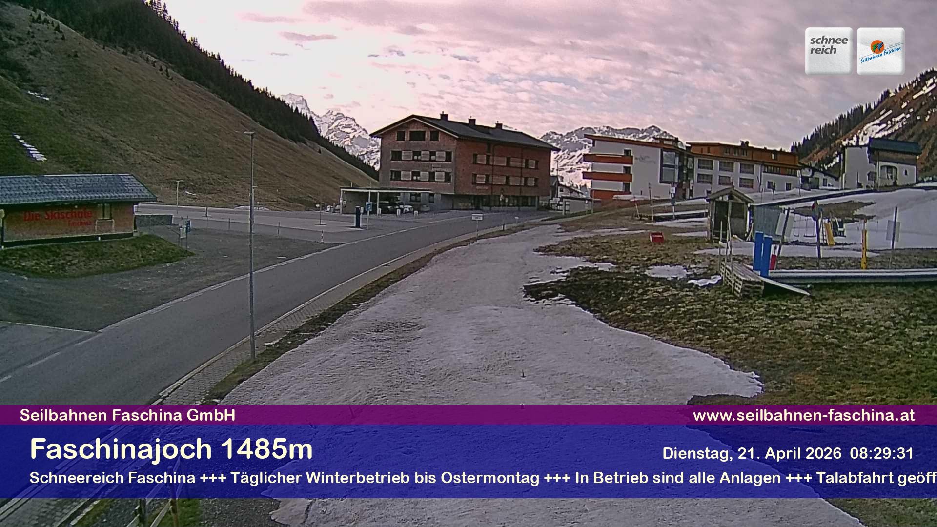 Archiv Foto Webcam Faschinapass, Stafelalpbahn