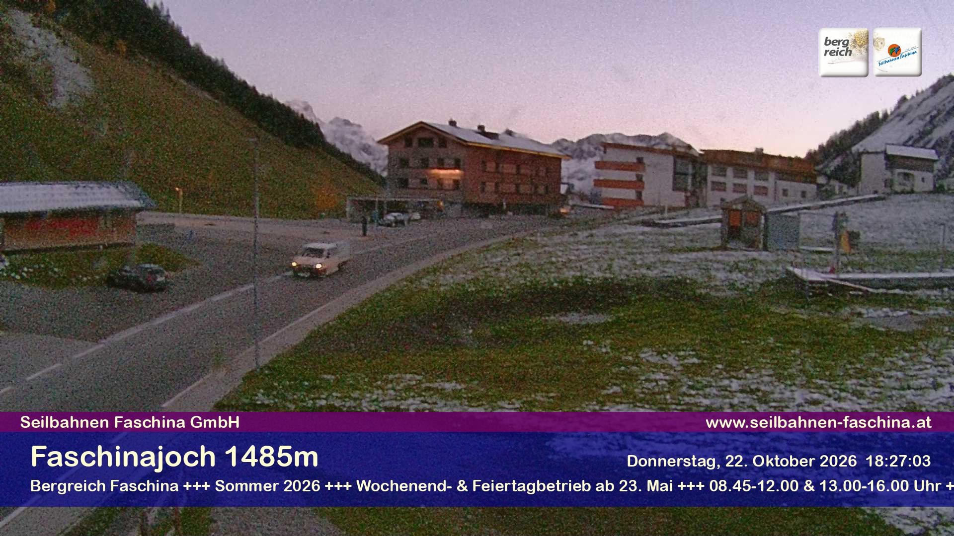 Archiv Foto Webcam Faschinapass, Stafelalpbahn